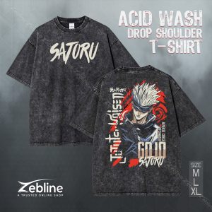Acid Wash Drop Shoulder T-Shirt (Sataru)