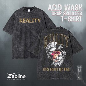Acid Wash Drop Shoulder T-Shirt (Reality)