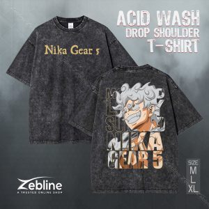 Acid Wash Drop Shoulder T-Shirt (Nika Gear 5)