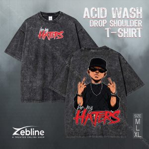 Acid Wash Drop Shoulder T-Shirt (FOR My Haters)