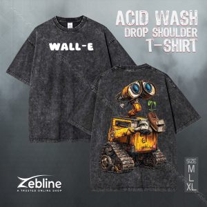 Acid Wash Drop Shoulder T-Shirt (WAL-E)
